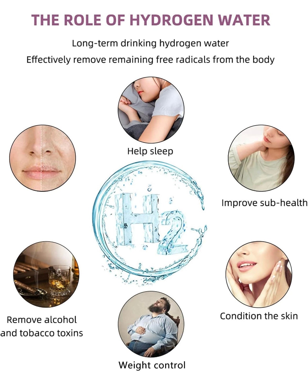 400ml Portable Hydrogen Water Machine with Dual Layer Glasses Pl-Ti Alloy Electrolytic Sheet