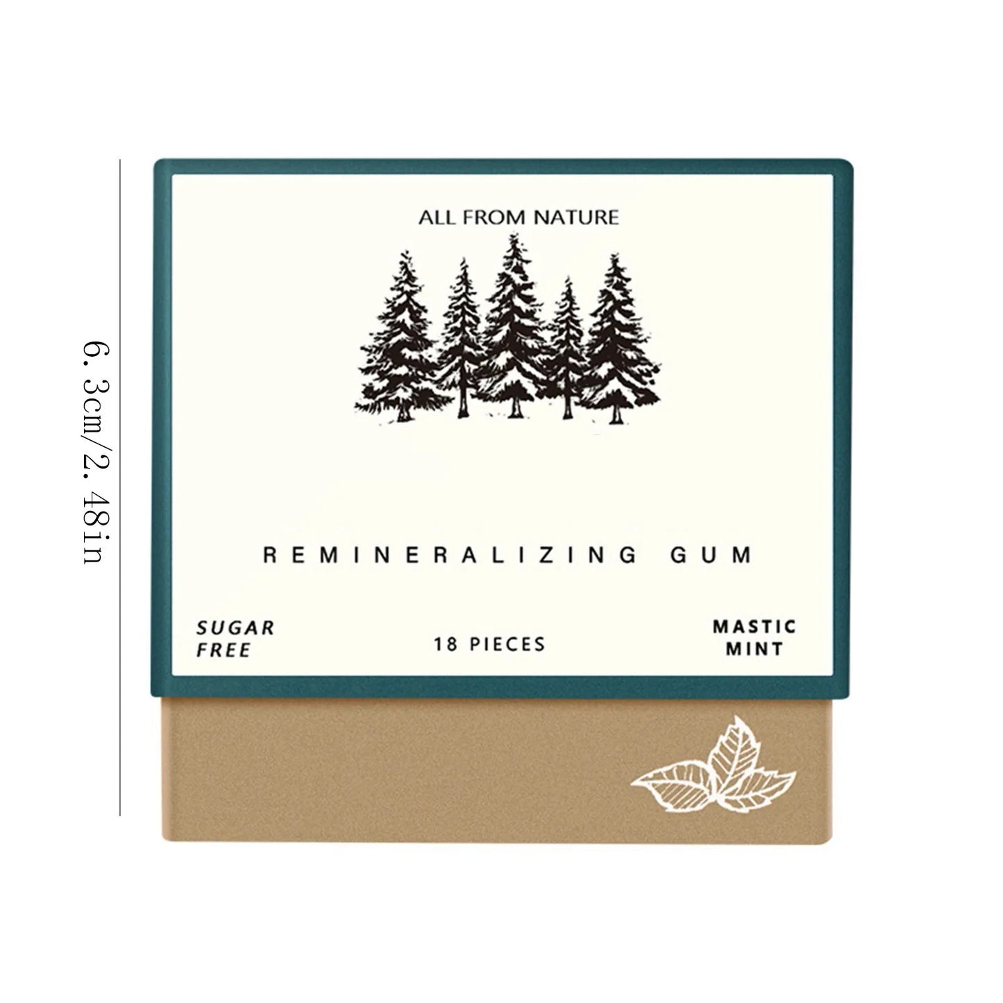 Remineralizing Chewing Gum, 2025 Organic Natural Mastic Mint Gum Sugar Free