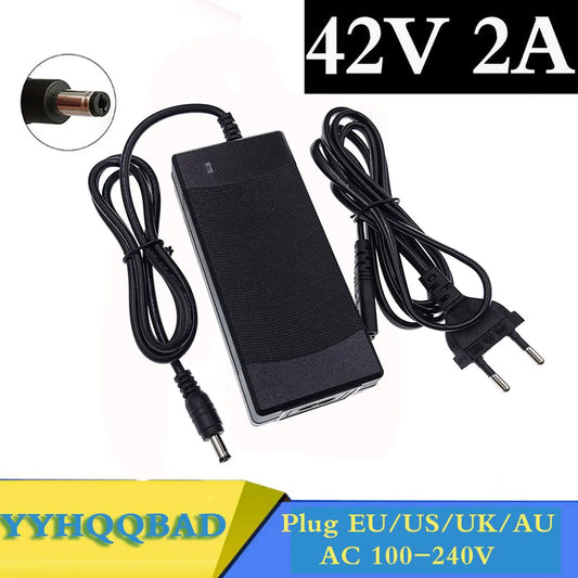 42V 2A battery charger Output 42V 2A Charger Input 100-240 VAC Lithium Li-ion Li-poly Charger For 10Series 36V Battery