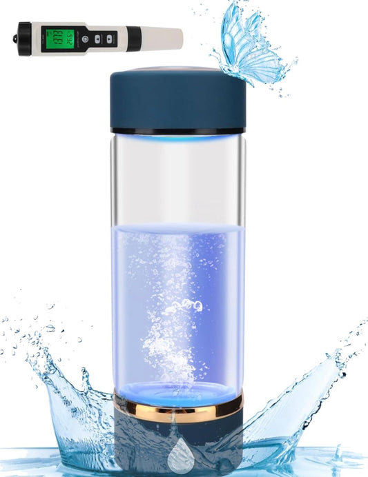 400ml Portable Hydrogen Water Machine with Dual Layer Glasses Pl-Ti Alloy Electrolytic Sheet