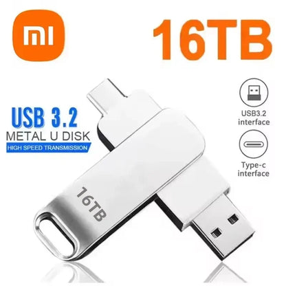 16TB Flash Drives USB 3.2 High Speed USB