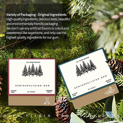 Remineralizing Chewing Gum, 2025 Organic Natural Mastic Mint Gum Sugar Free