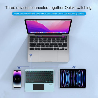 Deutsch Wireless Bluetooth Backlight Touchpad Keyboard For Phone iPad Tablet Laptop German keyboard For Android iOS Windows