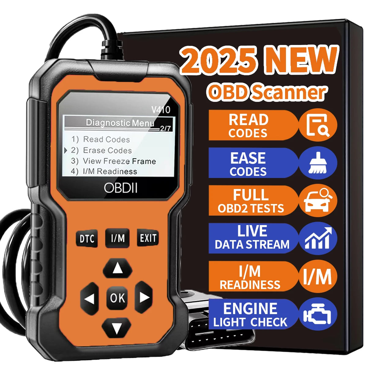 Car Obd2 Scanner Diagnostic Tool Code Reader Engine Fault Code Reader Scanner