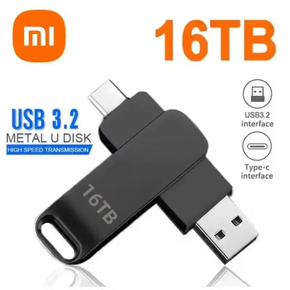16TB Flash Drives USB 3.2 High Speed USB