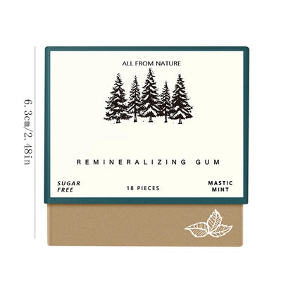 Remineralizing Chewing Gum, 2025 Organic Natural Mastic Mint Gum Sugar Free
